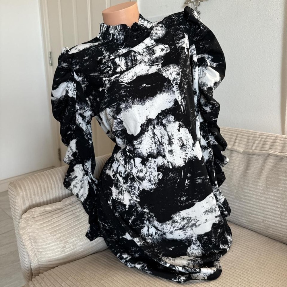 AX Paris Black And White Midi Dress